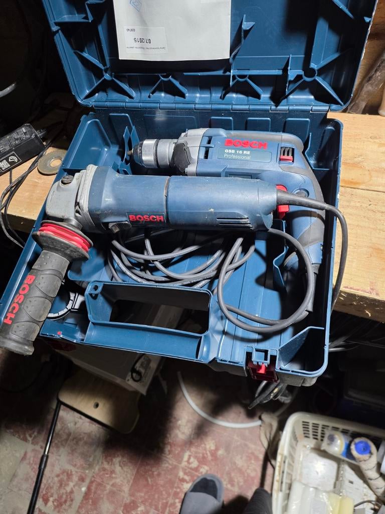 Bosch boormachine en slijschijf, Doe-het-zelf en Bouw, Ophalen, Boormachine