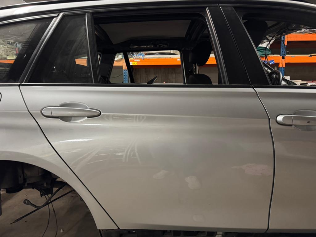 BMW Portieren links achter Touring F31 Galcier Zilver, Ophalen, Gebruikt, Deur, BMW