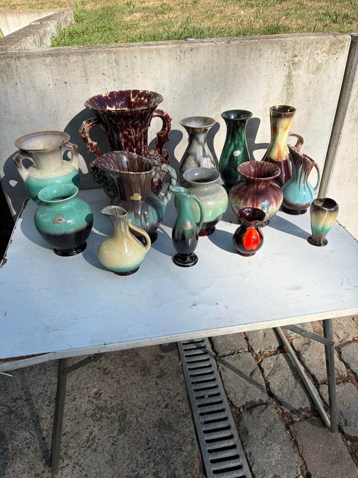 Mooi lot 14 stuks vintage Duitse keramiek, Antiek en Kunst, Antiek | Keramiek en Aardewerk, Ophalen