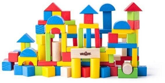 cubes en bois colorés, Kinderen en Baby's, Speelgoed | Houten speelgoed, Ophalen, Zo goed als nieuw, Overige typen