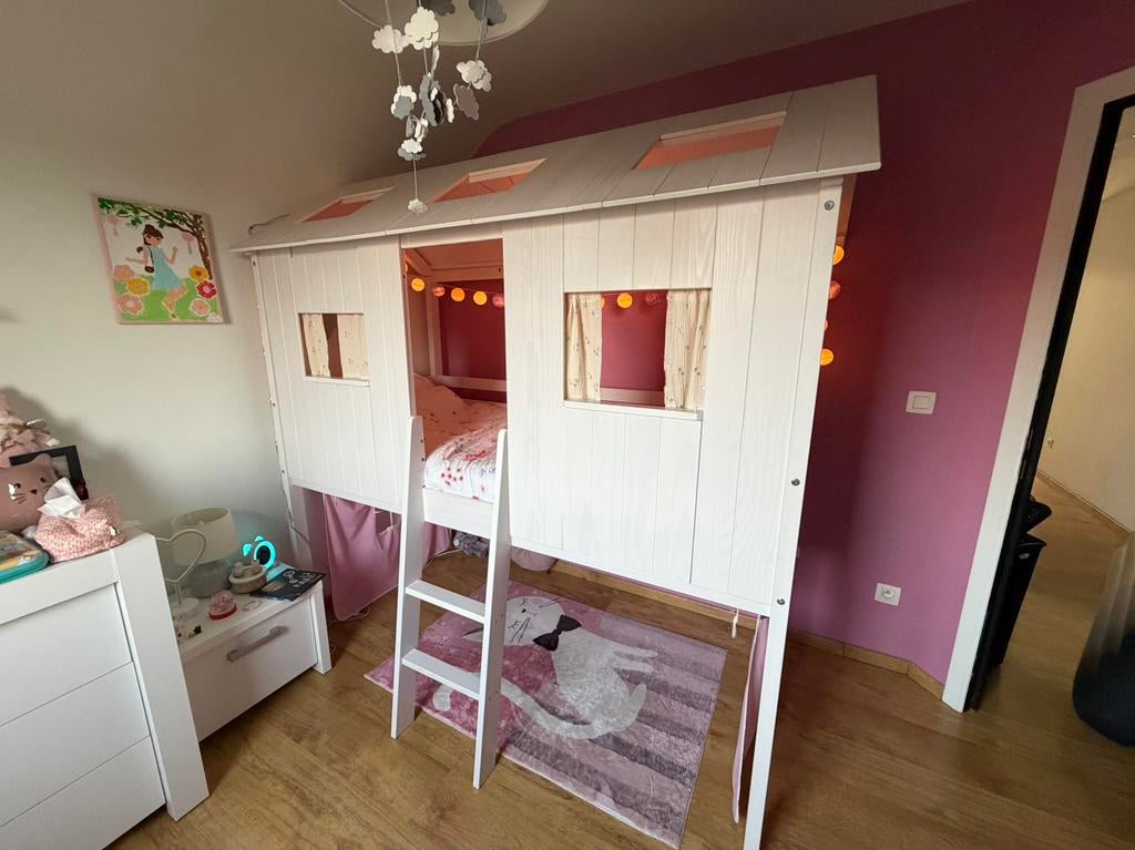 Lit cabane, Enlèvement, 85 à 100 cm, Lit mezzanine ou Lit superposé, Utilisé