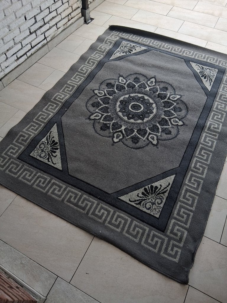 Tapis classique, Enlèvement, Utilisé, Gris, Rectangulaire