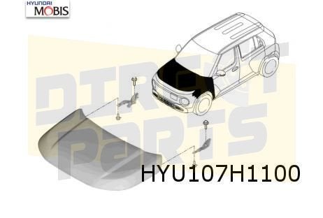 Hyundai Inster (1/25-) motorkap Origineel! 66400O6000, Neuf, -, -, Hyundai