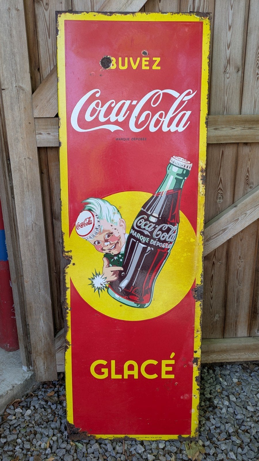 Plaque émaillée Coca Cola Koekelberg 1951, Enlèvement