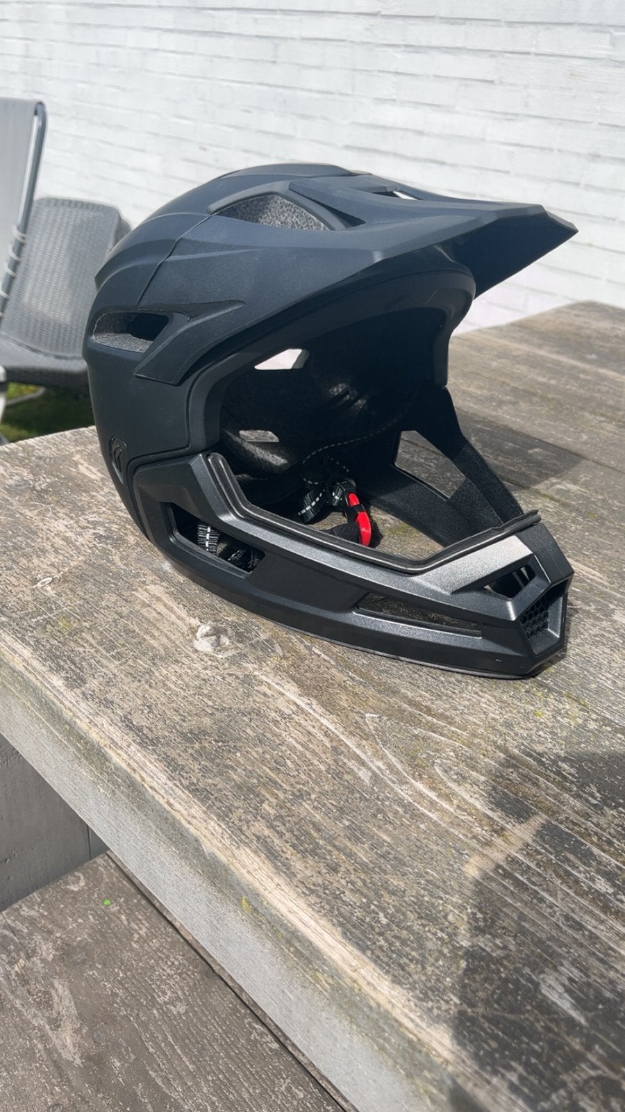 full face helm zwart, Kinderen, Offroadhelm, Nieuw zonder kaartje, L