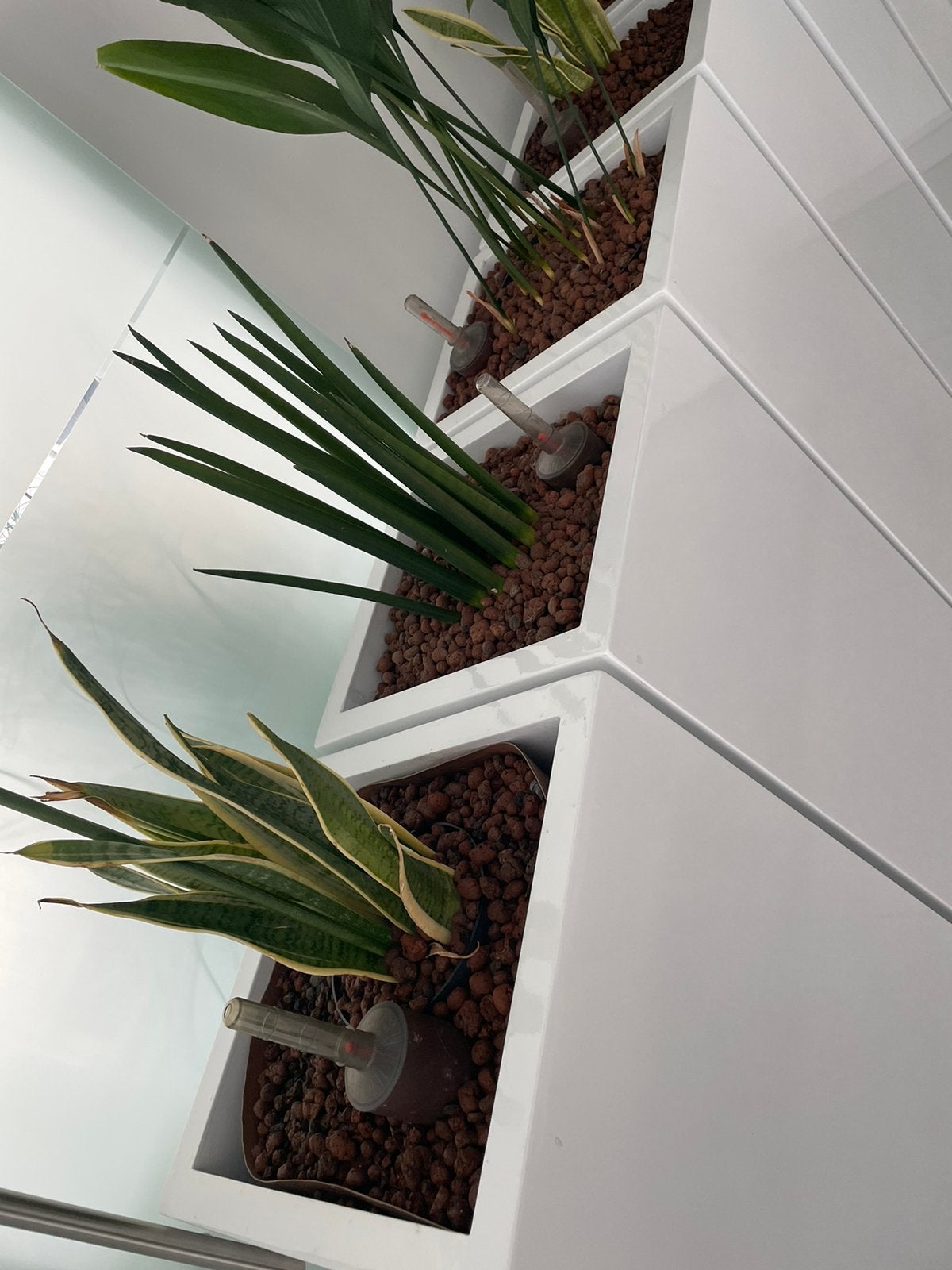 Plant met bloembak, Tuin en Terras, Ophalen, Hout
