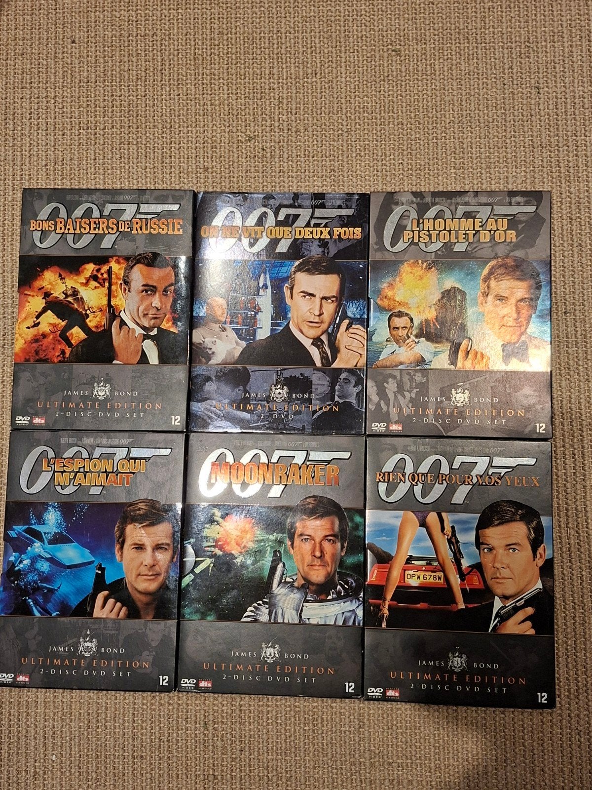 Lot de 6 dvd James Bond, Anglais, Suppléments, Action, Enlèvement ou Envoi