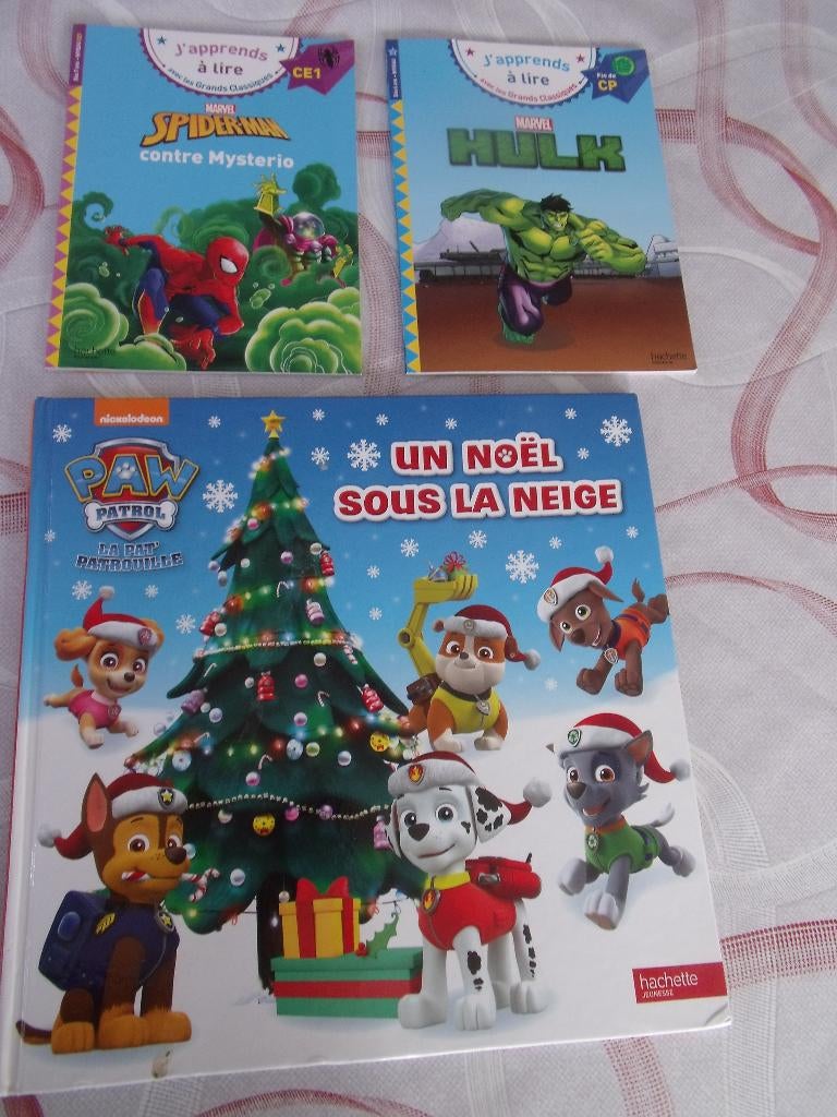 lot 3 livres enfants = 5€ Pat Patrouille & J'apprends à lire, Garçon ou Fille, Fiction général, Comme neuf, Enlèvement