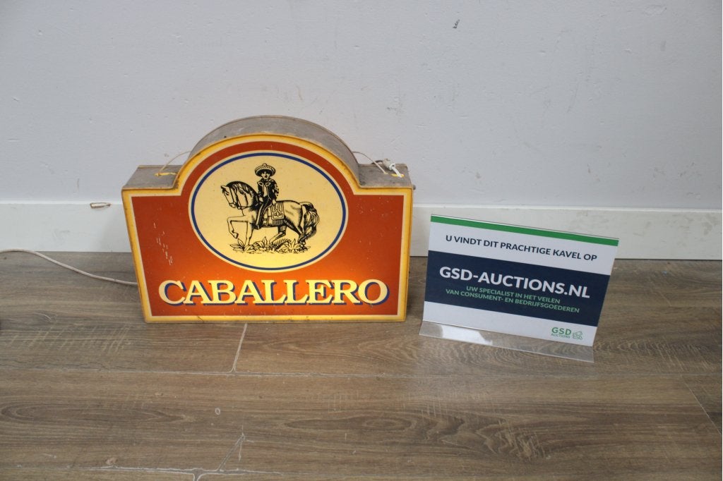 Geïllumineerd reclameschild Caballero, Antiquités & Art, Curiosités & Brocante