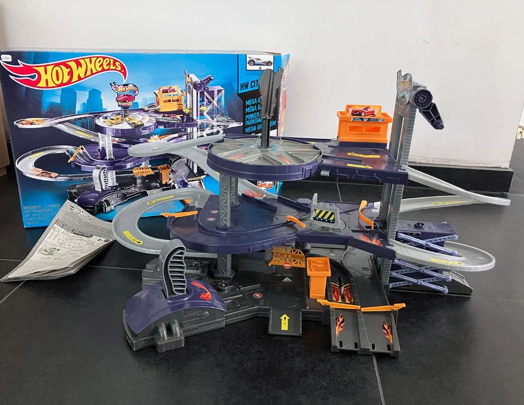 Hot Wheels City Mega Garage, Ophalen, Zelf te bouwen, Opwindmechanisme, Hot Wheels
