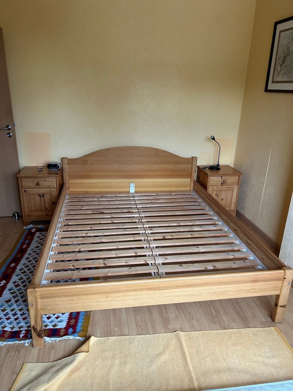 Houten bed GRATIS OP TE HALEN, Ophalen, Gebruikt, Tweepersoons, 200 cm