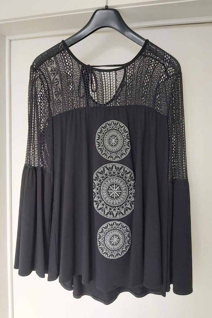 Bloes DESIGUAL, Kleding | Dames, Ophalen, Zwart, Maat 46/48 (XL) of groter, Nieuw