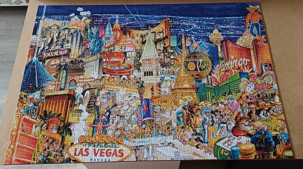 142) puzzle 1000 pièces jumbo " Las Védas ", Ophalen, 500 t/m 1500 stukjes, Zo goed als nieuw, Legpuzzel