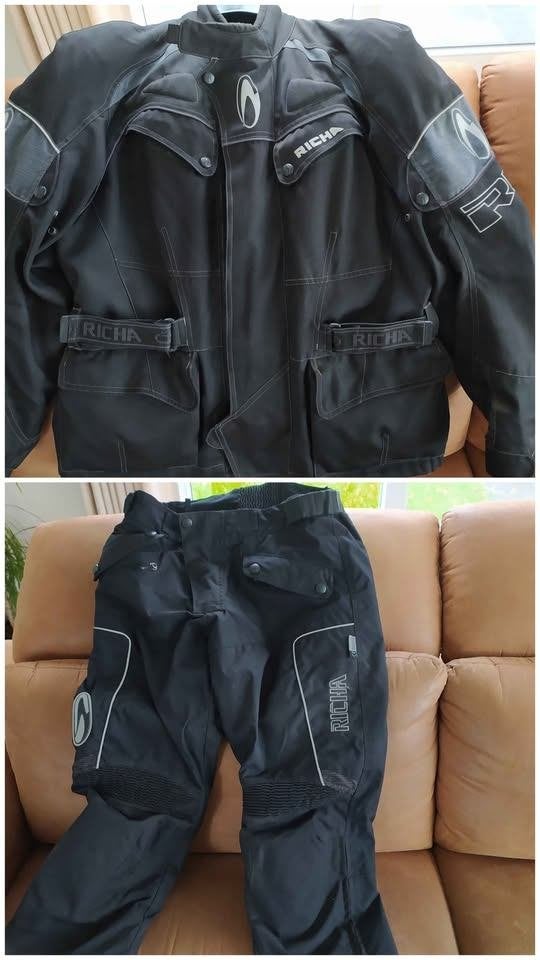 Motorvest en broek met uitneembare binnenkleding, maat large, Ophalen