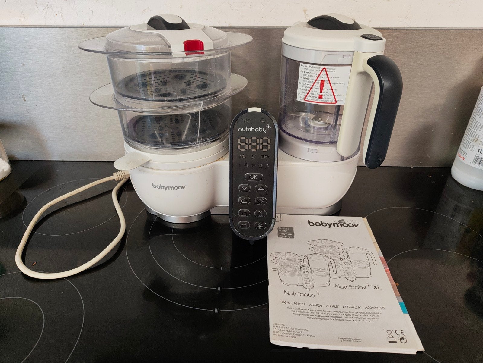 Babymoov Nutribaby+ cuiseur vapeur+ mixer (repas bébé), Enlèvement ou Envoi, Utilisé, Résiste au lave-vaisselle