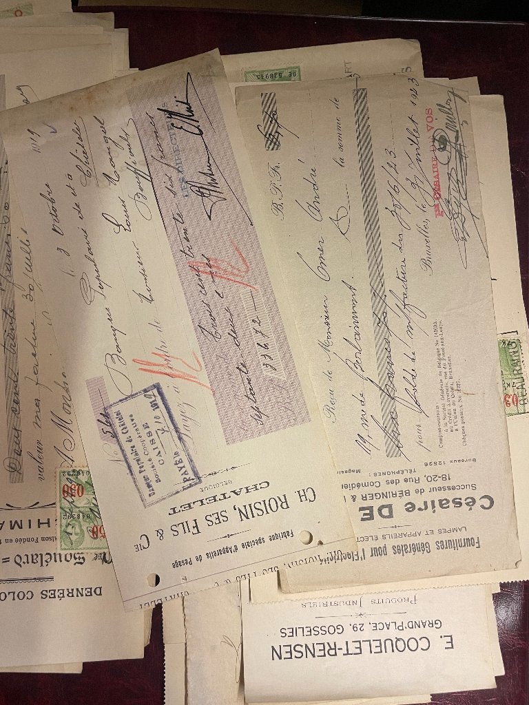 Chèque de banque., Tickets & Billets