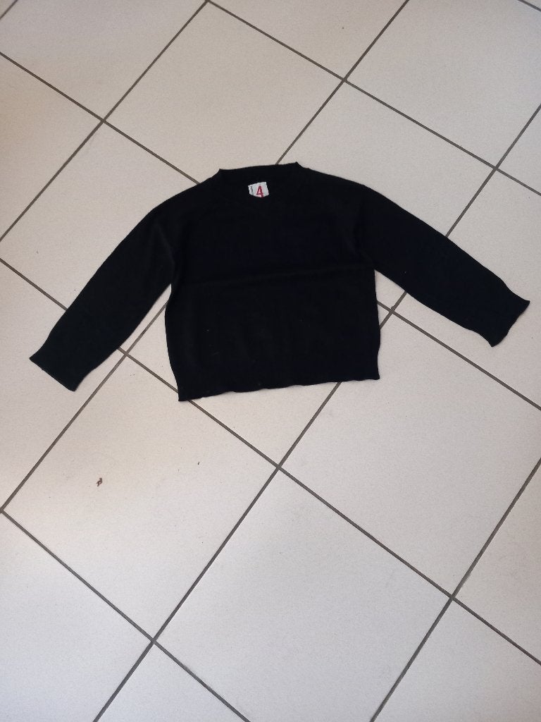 BELLEROSE - pull noir - V - longues manches - T. 4 ans, Garçon ou Fille, Pull ou Veste, Comme neuf, Bellerose