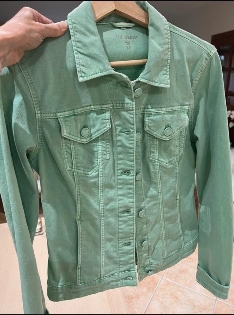 Veste en jeans verte, Vêtements | Femmes, Vestes | Été, Neuf, Taille 34 (XS) ou plus petite, C&A, Vert