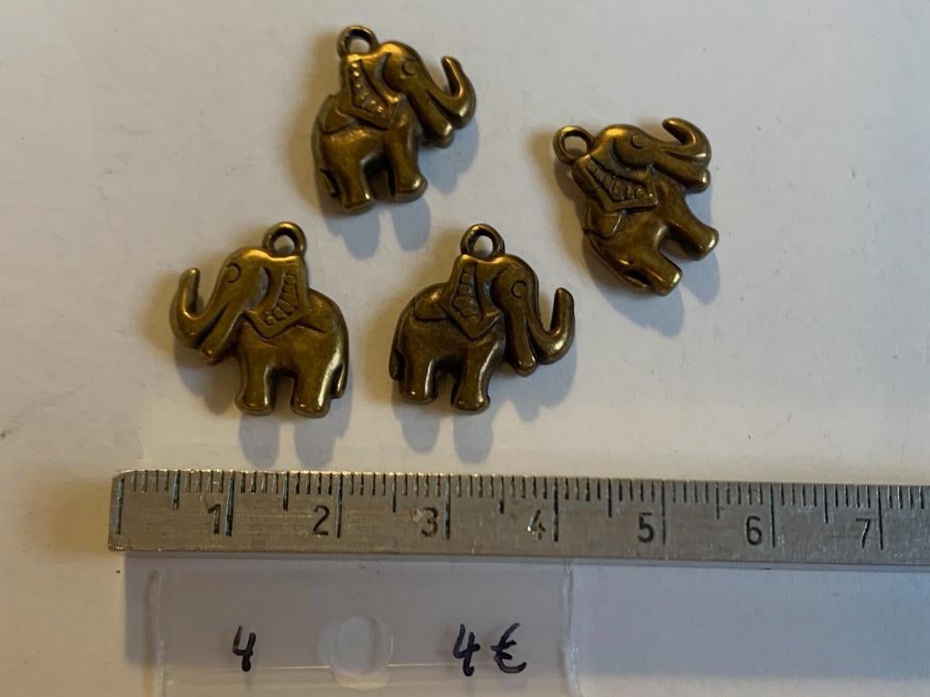 4 olifantjes bedel, Enlèvement ou Envoi, Neuf, Bracelet à breloques