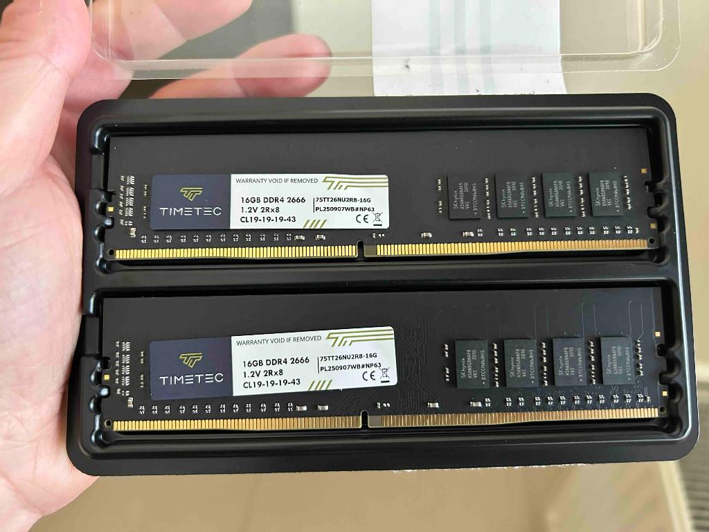 Timetec Premium 32GB KIT (2 x 16GB) DDR4 2666MHz, Computers en Software, RAM geheugen, 32 GB, DDR4, Ophalen of Verzenden, Zo goed als nieuw