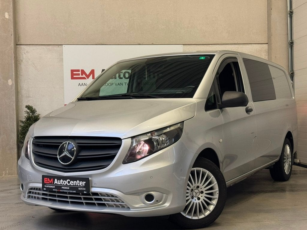 Mercedes Vito L2 DubbelCab 5pl Automaat 9G-CAM-CarPlay-Trekh, Auto's, Mercedes-Benz, Bedrijf, Te koop, Vito, Achteruitrijcamera
