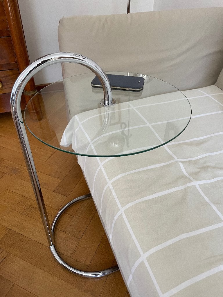 Table d'appoint - Bout de canapé Design, Enlèvement ou Envoi, Rond, Moins de 55 cm, Verre