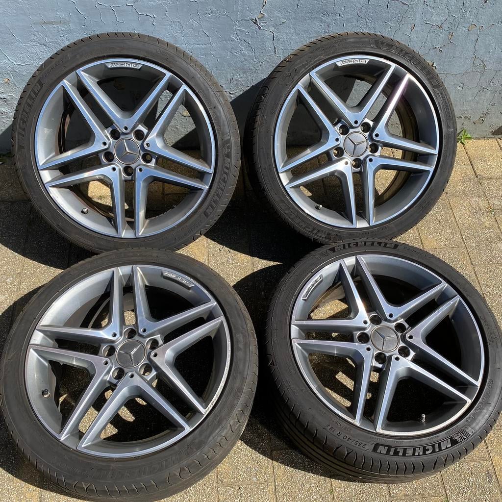 Jantes AMG 18 pouces 5x112 d'origine avec pneus, Autos : Pièces & Accessoires, Pneus & Jantes, Enlèvement, Pneus et Jantes