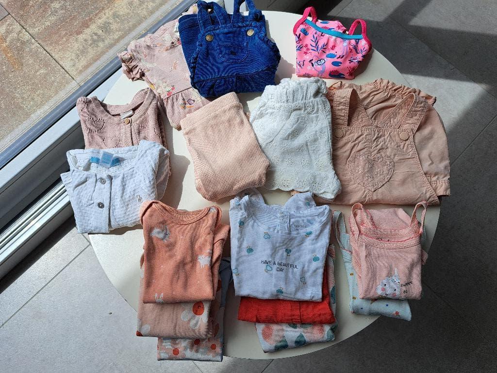 Pakket meisjeskleding lente/zomer maat 74, Kinderen en Baby's, Babykleding | Baby-kledingpakketten, Gebruikt, Maat 74, Ophalen