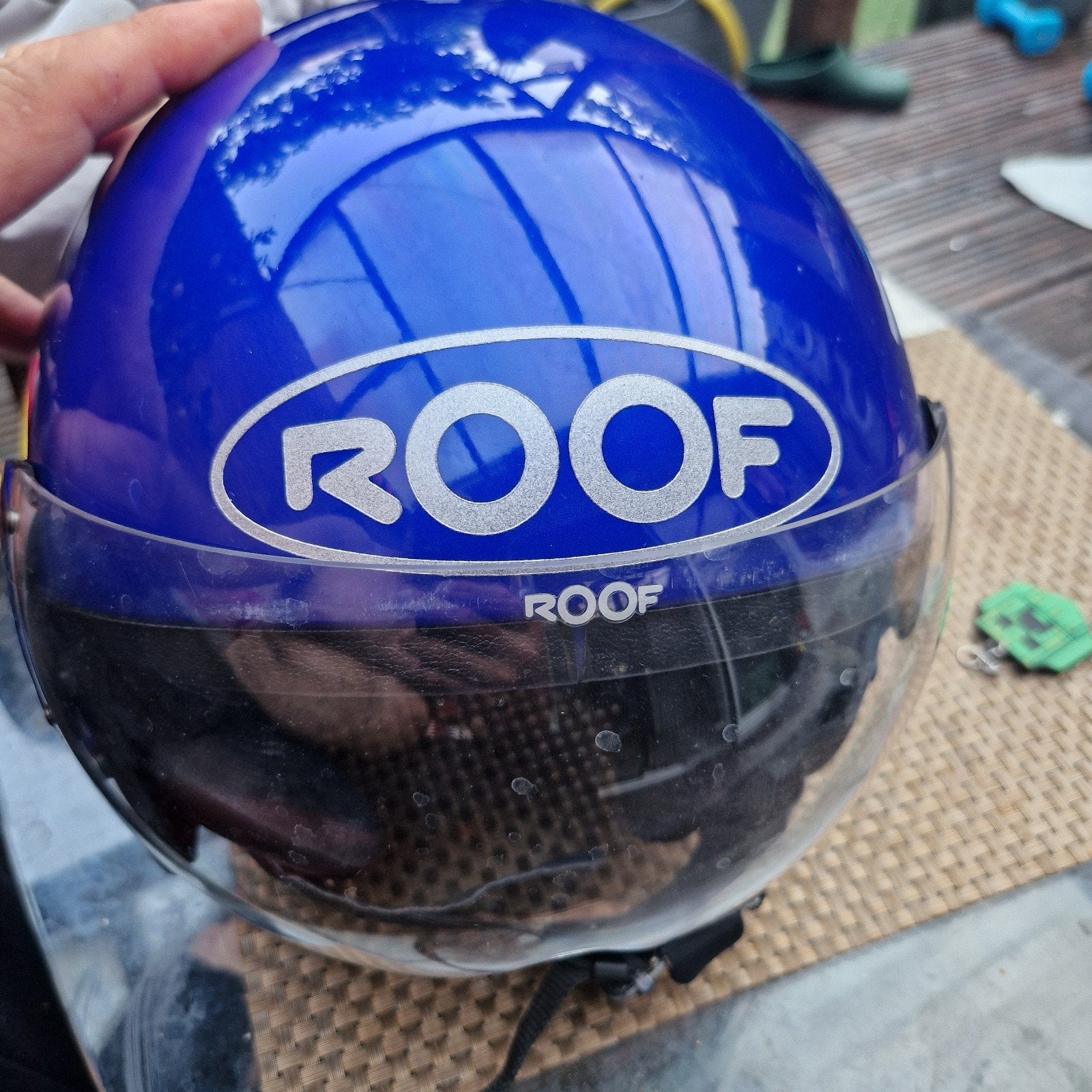 Roof open helm 61/xl, zommer helm  , goede staat, gewaseen, Motoren, Ophalen, XL