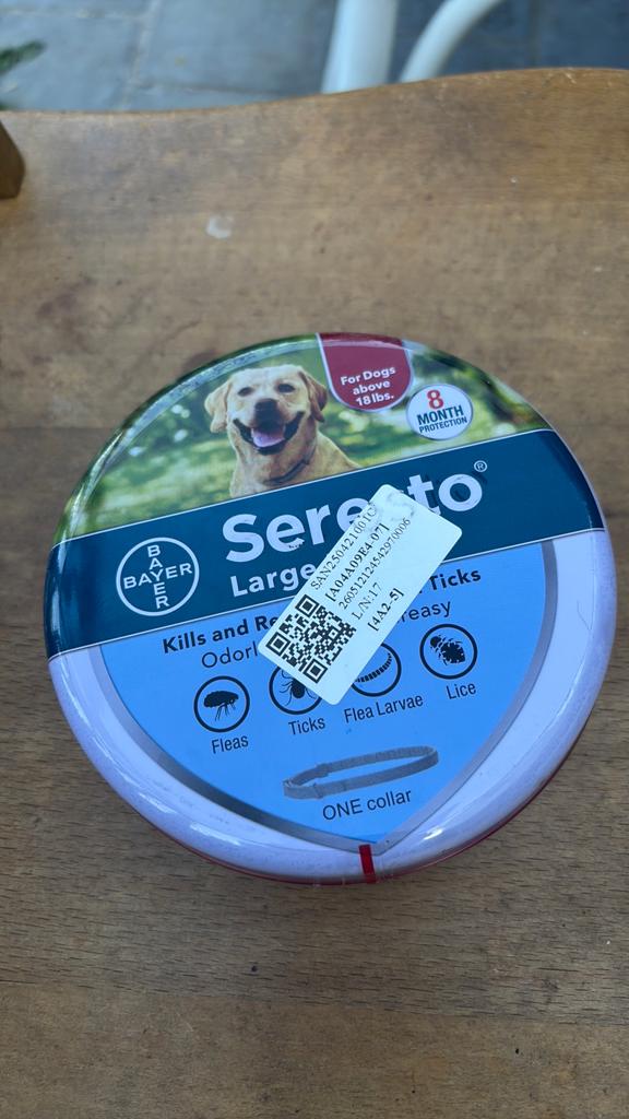 Collier antiparasitaire grands chiens - Seresto, Dieren en Toebehoren, Hondenhalsbanden en Penningen, Ophalen of Verzenden, Zo goed als nieuw