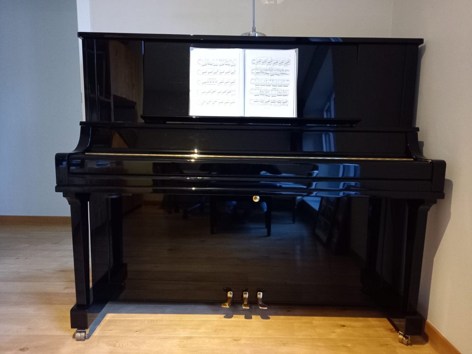 Piano droit SAMICK WSU131, Musique & Instruments, Enlèvement, Noir, Piano, Brillant