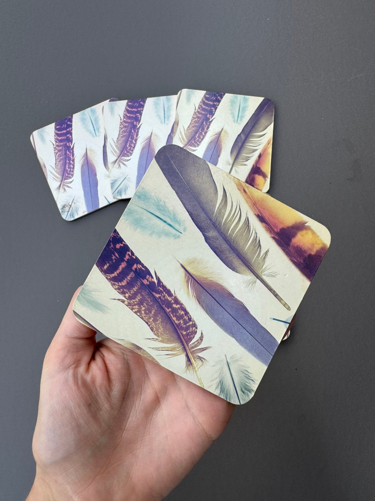 6 onderleggers coasters onderzetters bohemian, Enlèvement, Comme neuf