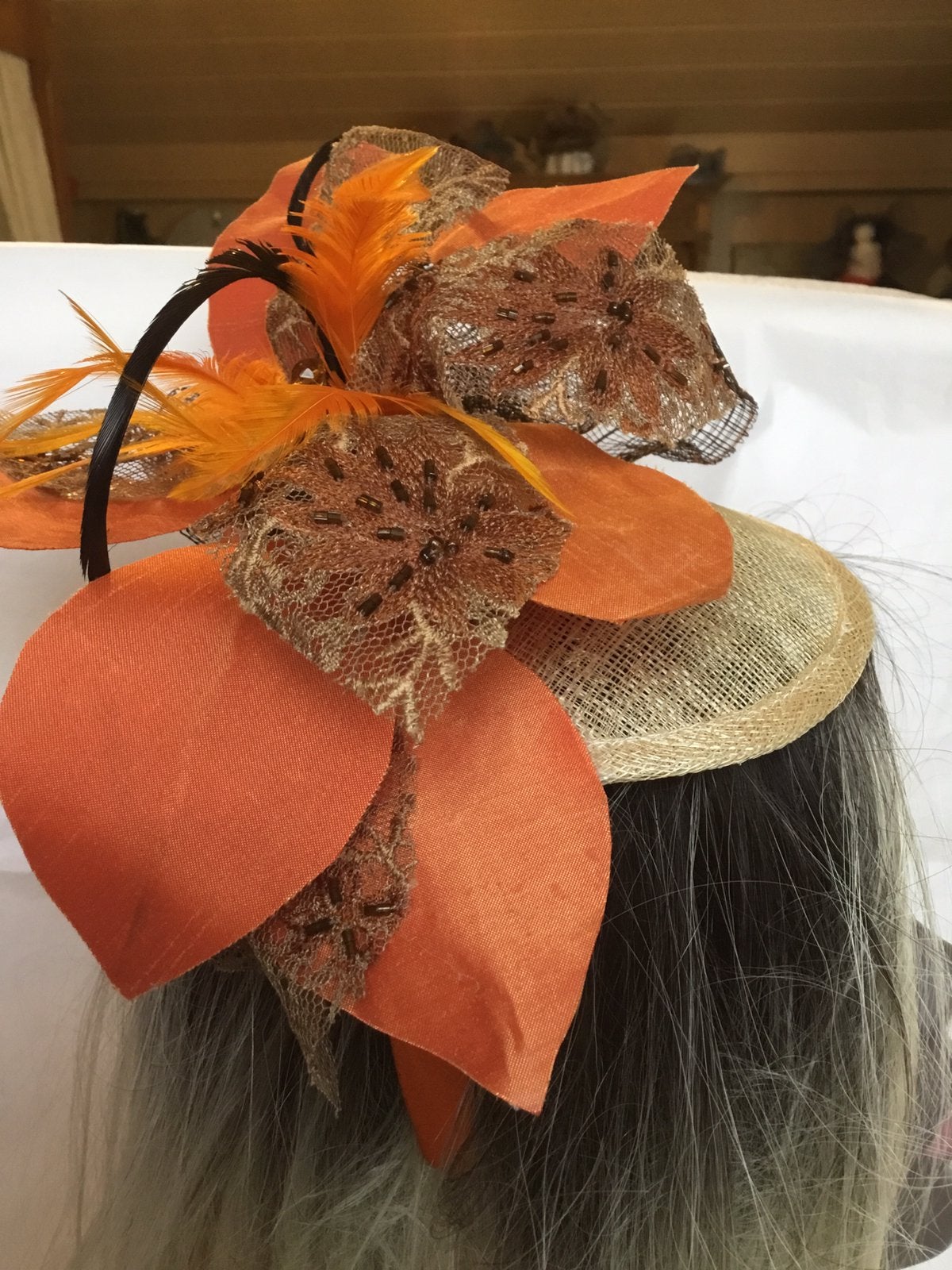 Chapeau bibi pour mariage, fete, cérémonie, Envoi, Comme neuf, Chapeau