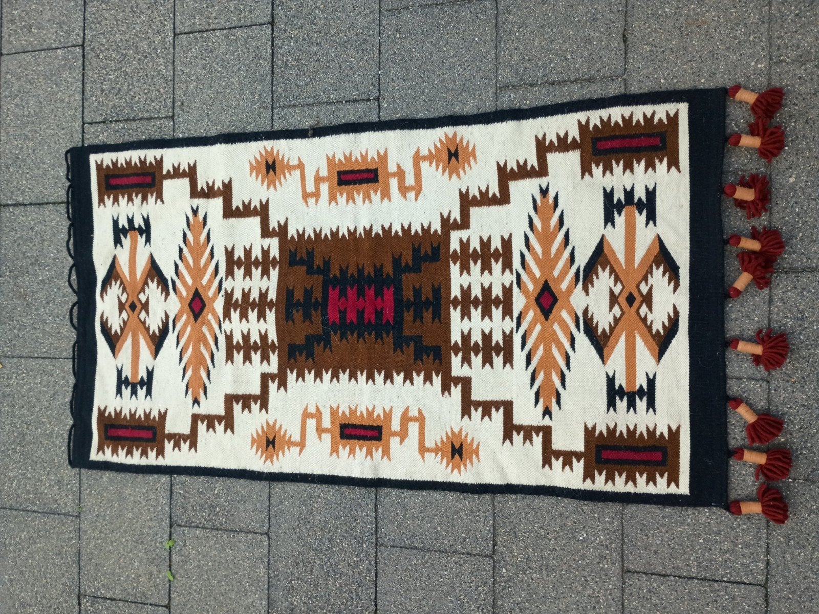 tapijt Uniek handgeweven wollen kilim vloerkleed, Ophalen of Verzenden