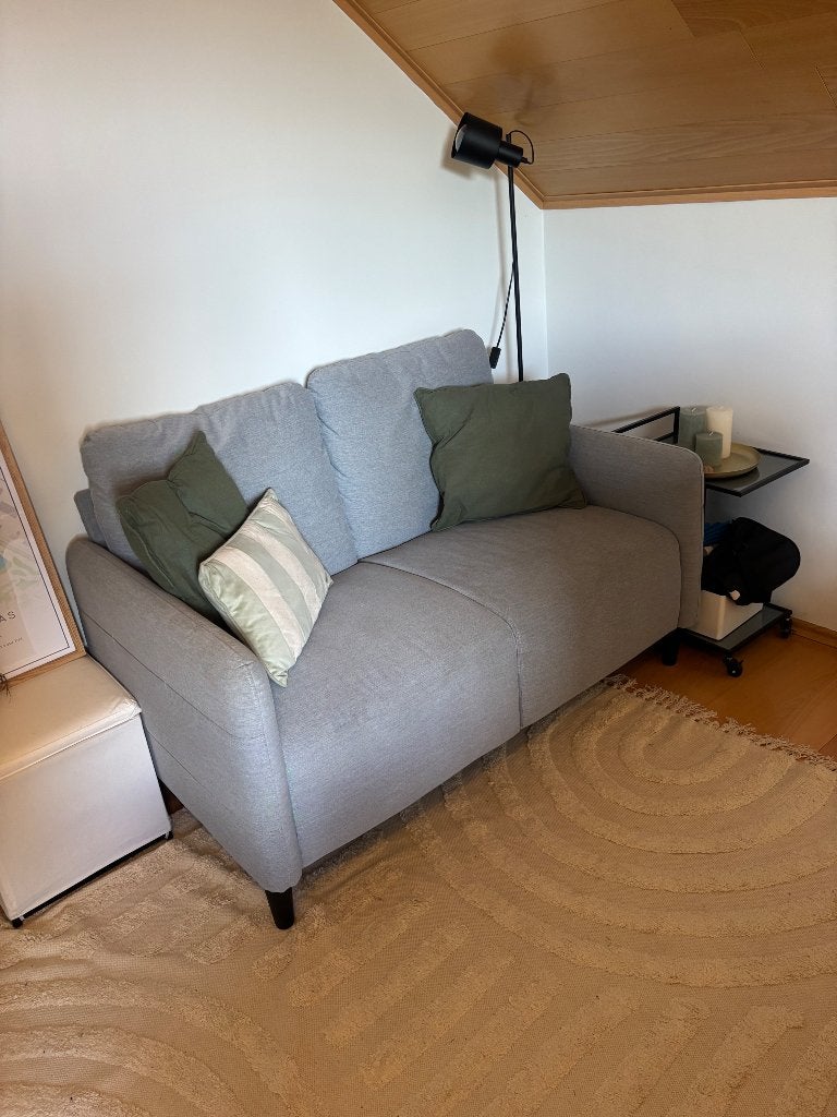 2-zit zetel grijs ikea, Huis en Inrichting, Zetels | Zetels, Ophalen, Kunststof, Tweepersoons, 75 tot 100 cm
