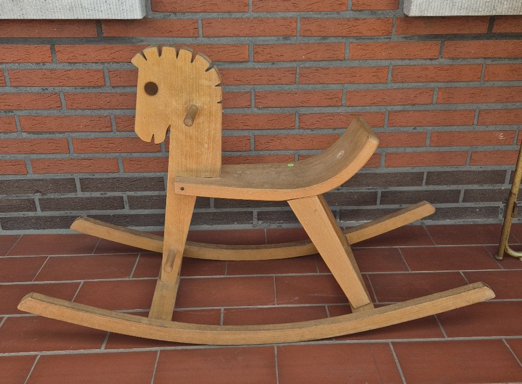 Houten hobbelpaard, Kinderen en Baby's, Speelgoed | Hobbelfiguren, Ophalen, Gebruikt