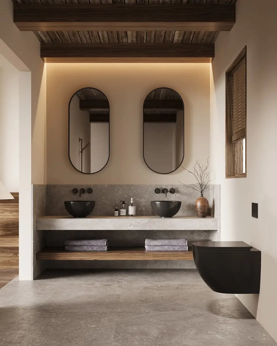 2x Zwart mat Wc ophang + Drukplaat Gebrit, Ophalen, Nieuw, Toilet