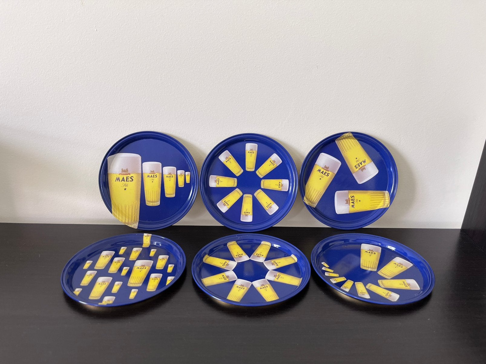 6 Vintage Maes bier onderleggers horeca reclame decoratie, Maison & Meubles, Accessoires pour la Maison | Sous-verres & Sous-plats