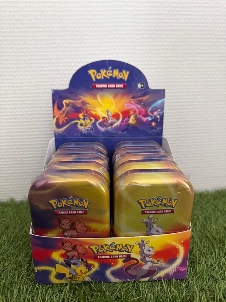 Pokémon TCG Mini Tin Display – 10 tins inclusief display, Ophalen, Nieuw, Booster