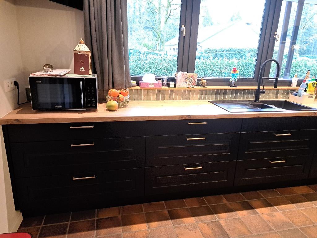 zwarte Eggo Keuken in perfecte staat, Maison & Meubles, Cuisine | Éléments de cuisine, Enlèvement, Comme neuf, Noir