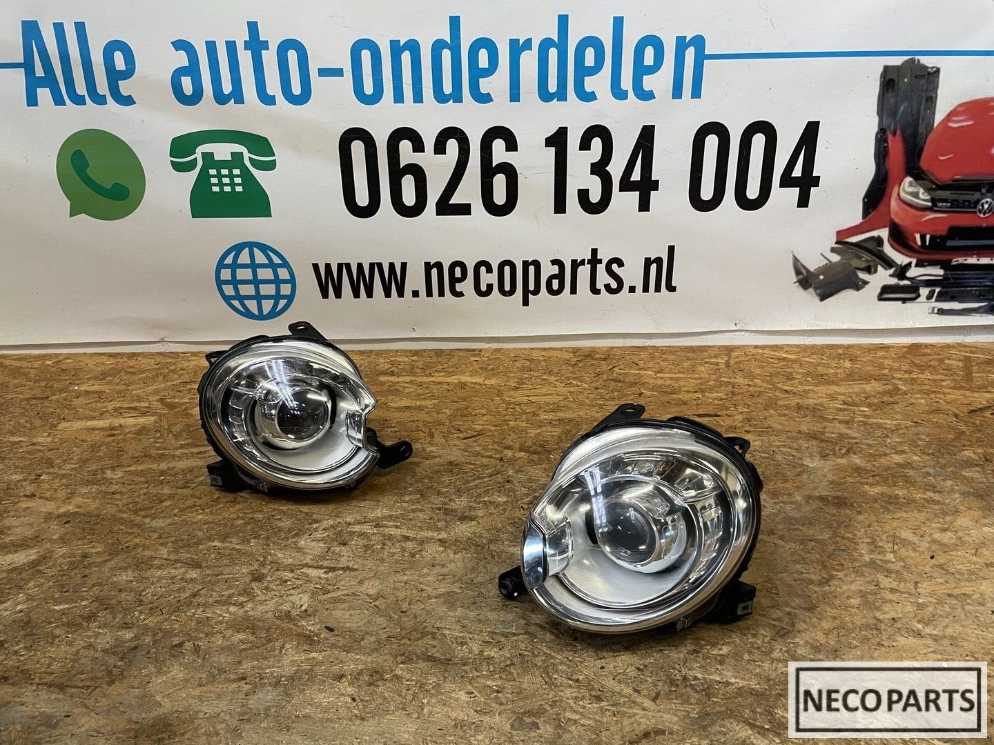 FIAT 500 XENON KOPLAMP KOPLAMPEN COMPLEET ORIGINEEL, Auto-onderdelen, Gebruikt, -, -, Ophalen of Verzenden