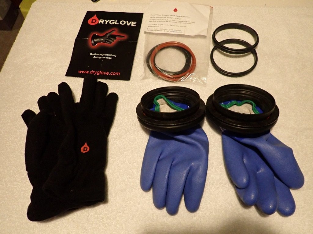 Plongée gants étanches dry gloves Kallweit Taille 9, Enlèvement ou Envoi, Utilisé, Combinaison de plongée
