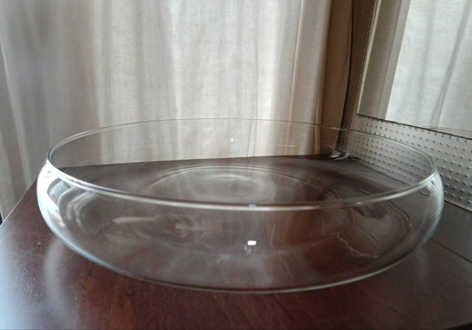 Grote lage glazen beker, Ophalen of Verzenden, Glas