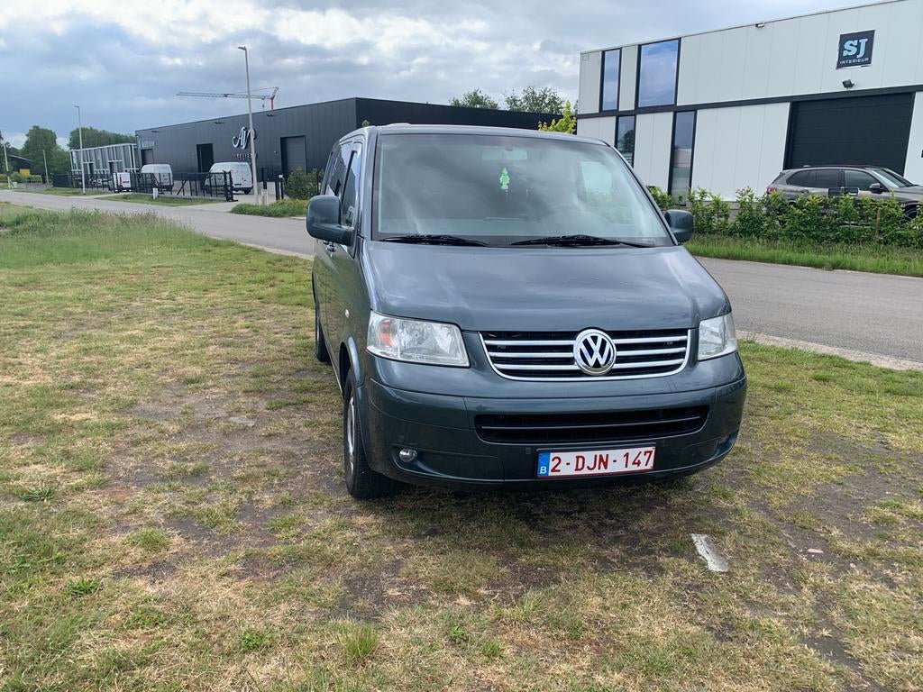 Vw t5 2.5tdi, Auto's, Volkswagen, Zwart, Overige kleuren, 128 kW, Leder
