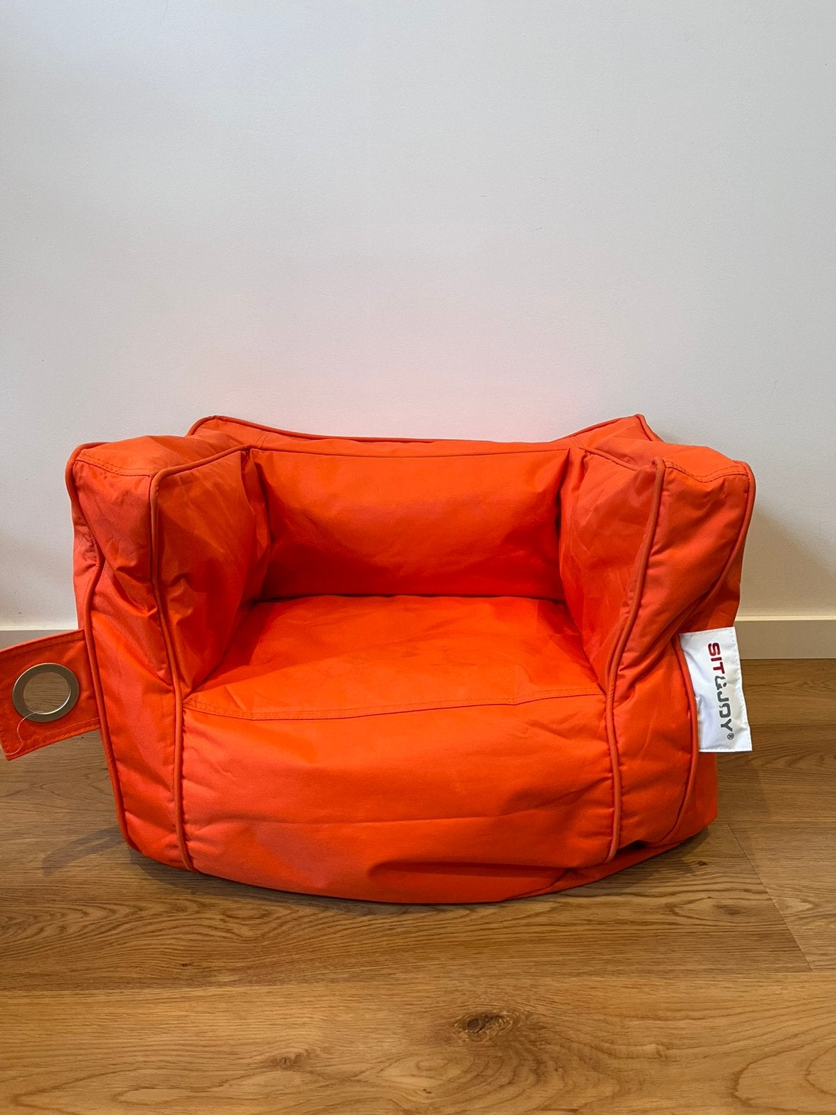 2x zitzak kinderen sit & joy oranje, Ophalen, Gebruikt, Oranje, Zitzak