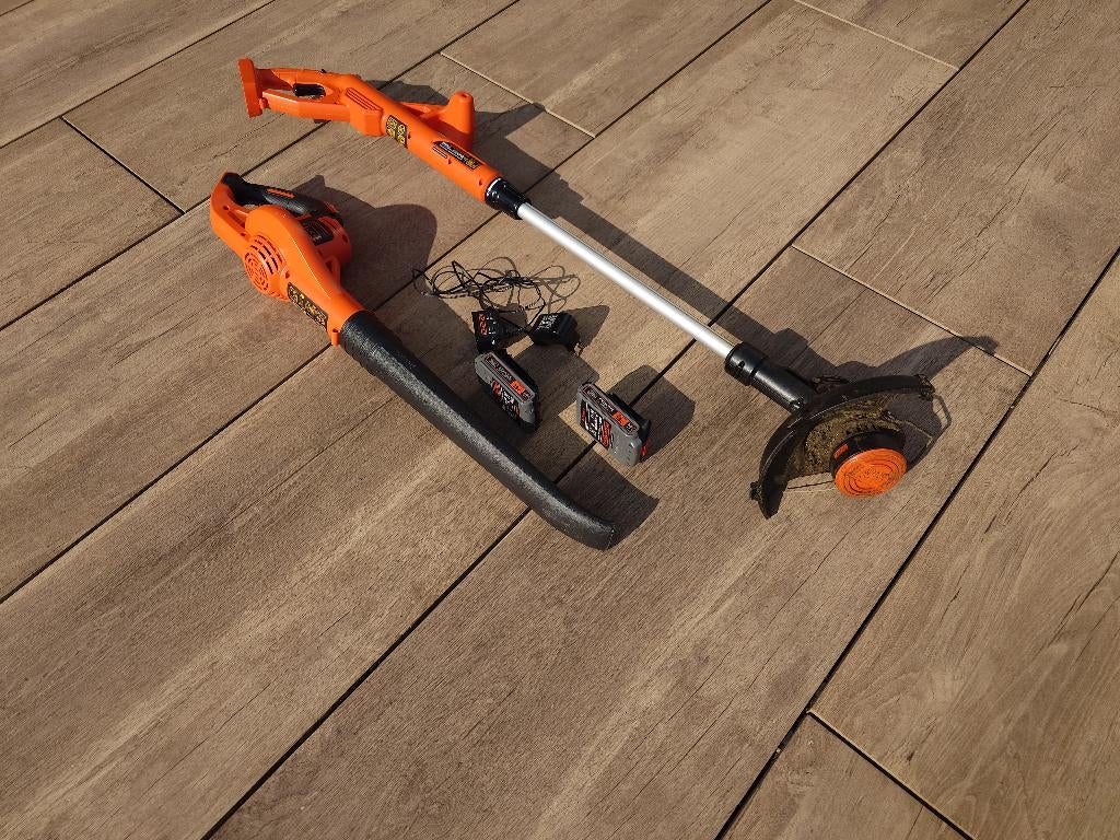 coupe-bordure + souffleur sans fil Black et Decker 18V, Enlèvement, Utilisé, Batterie, Black & Decker