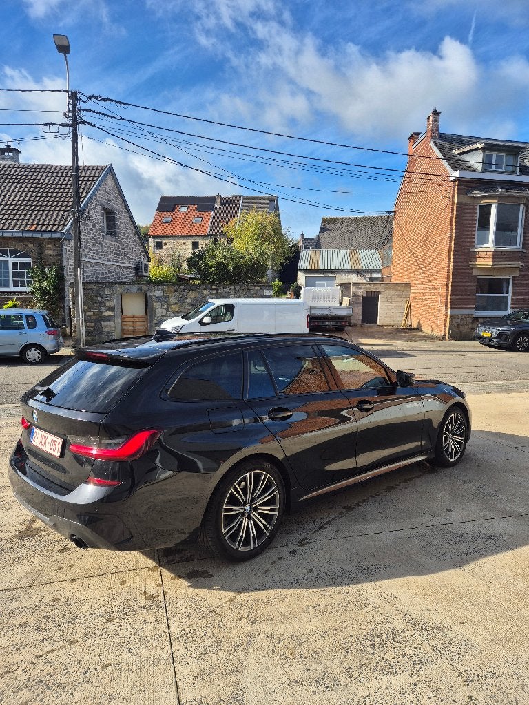 Bmw 318d automaat, Auto's, Achterwielaandrijving, Alcantara, Zwart, Dakrails