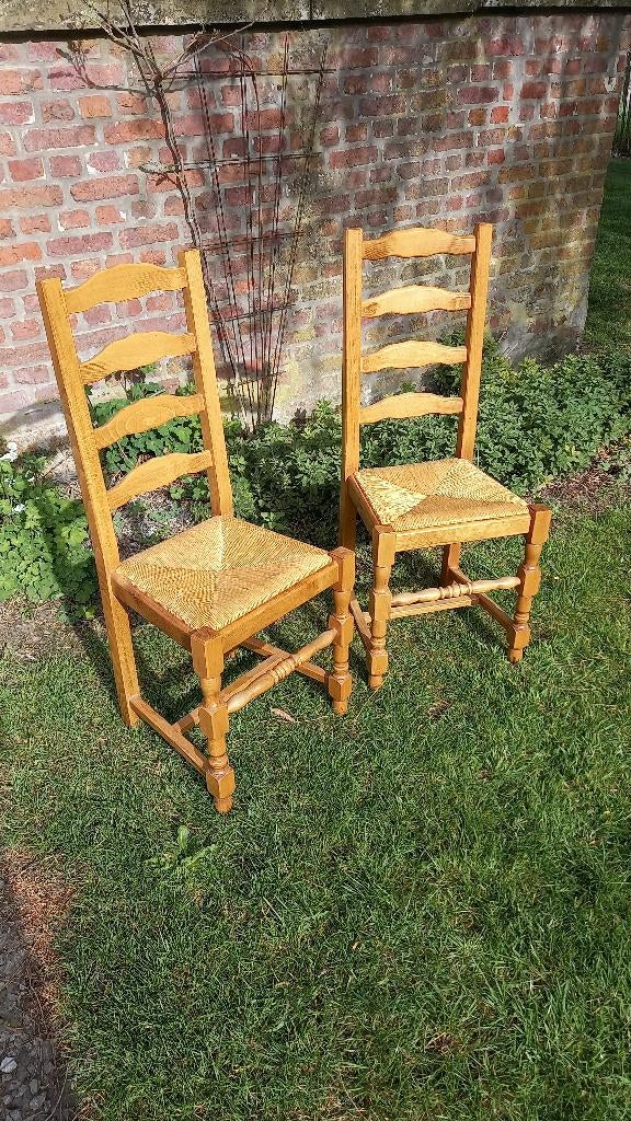 Chaises en bois, Enlèvement, Utilisé, Bois, Deux