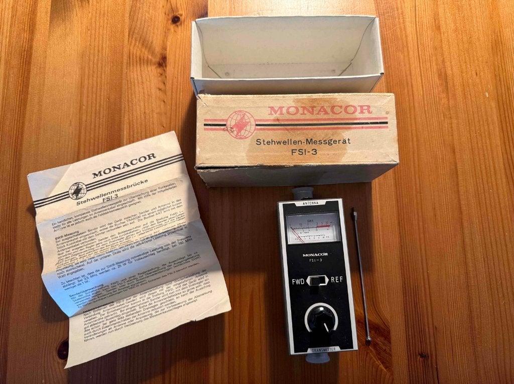 Monacor FSI-3 SWR Meter - Stehwellen-Messgerät, Ophalen of Verzenden, Zo goed als nieuw, Zender en Ontvanger