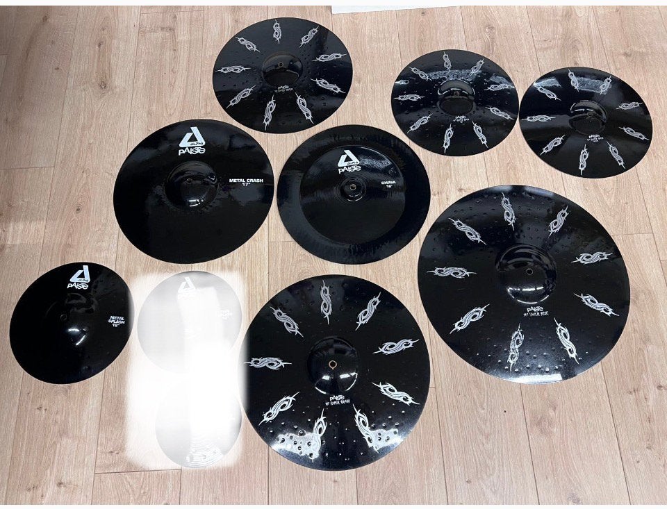 zwarte Paiste Alpha cymbalen,joey Jordisson signature serie, Muziek en Instrumenten, Drumstellen en Slagwerk, Ophalen of Verzenden